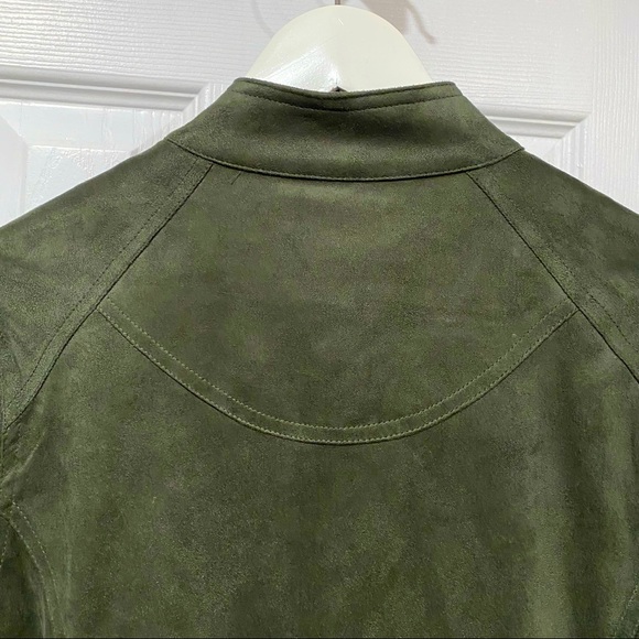 Gianni Bini Army Green Faux Suede Jacket (Size S)🌹 - Picture 4 of 16